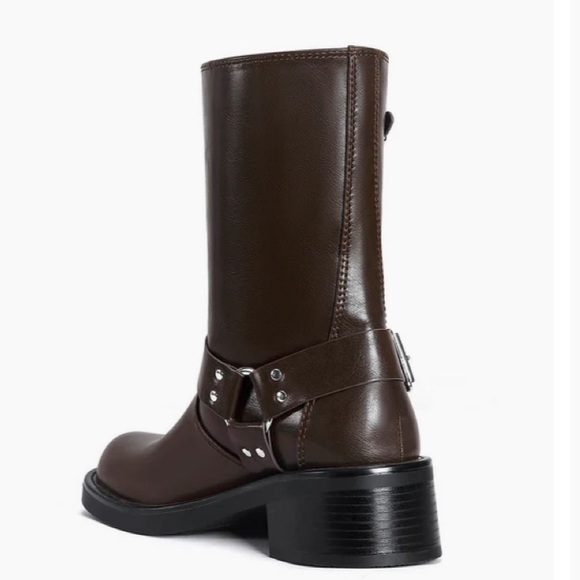 Lulamax Brown Biker Boots- Size 8/39 - Picture 4 of 6